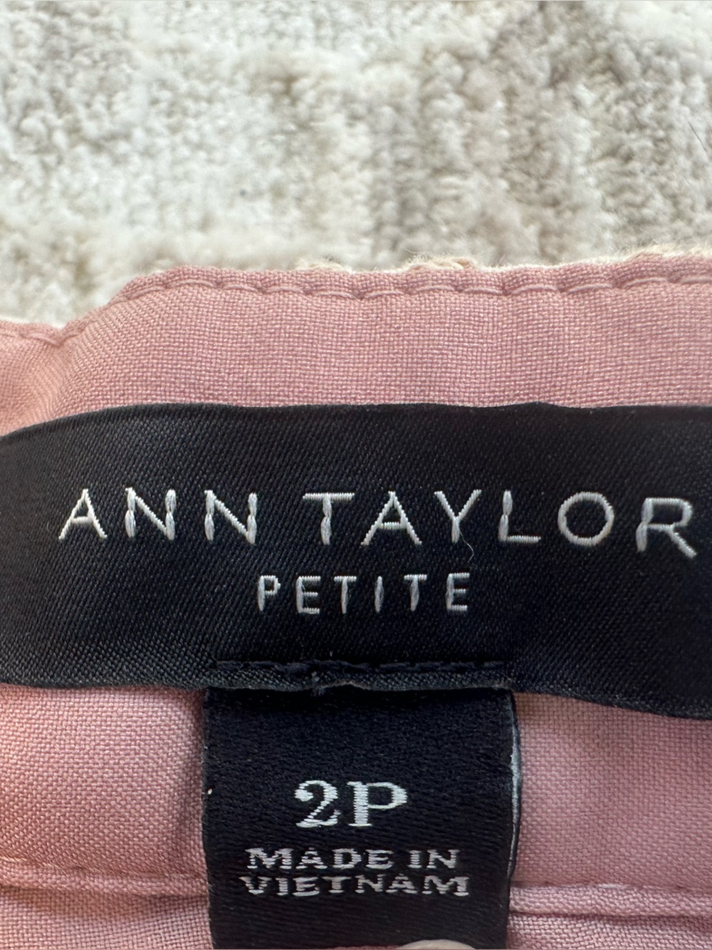 Ann Taylor Guipure Beige Blush Pink Flare 100% Cotton Floral Cut Out Knee Skirt - Picture 5 of 8